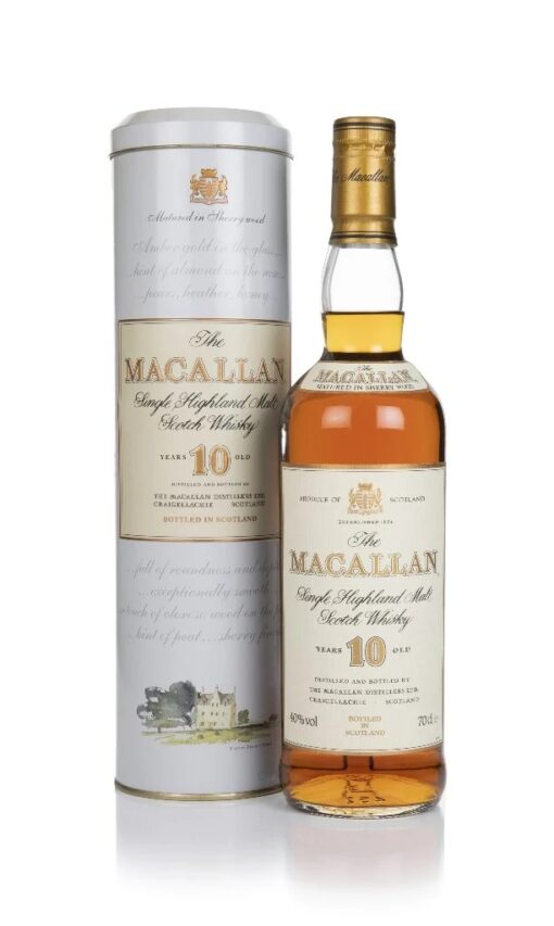 Macallan 10 Year Old (with Presentation Tube) - 1990s